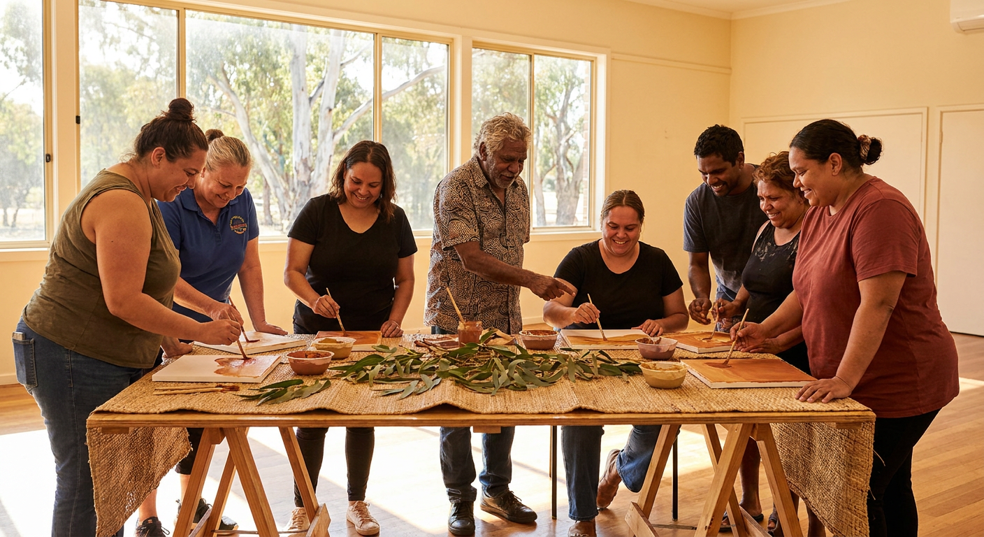 Kaurna Aboriginal Art Workshop at Warriparinga