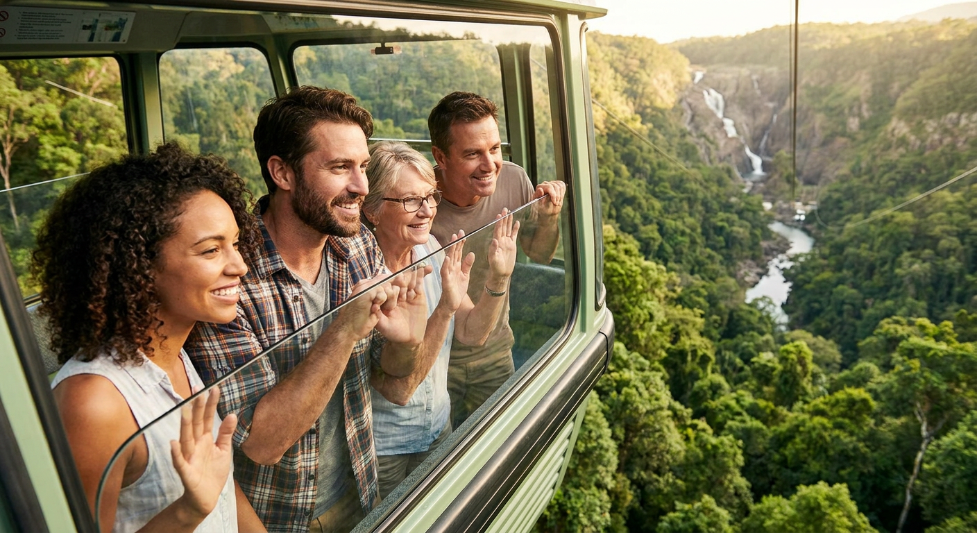 Skyrail Rainforest Gondola Over Wet Tropics Canopy