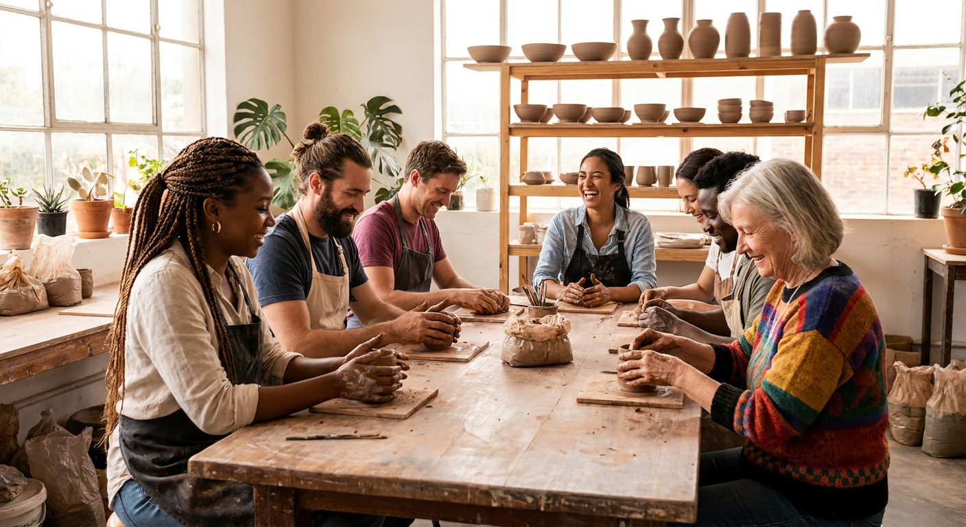 Clay and Sip Pottery Workshop in Newcastle