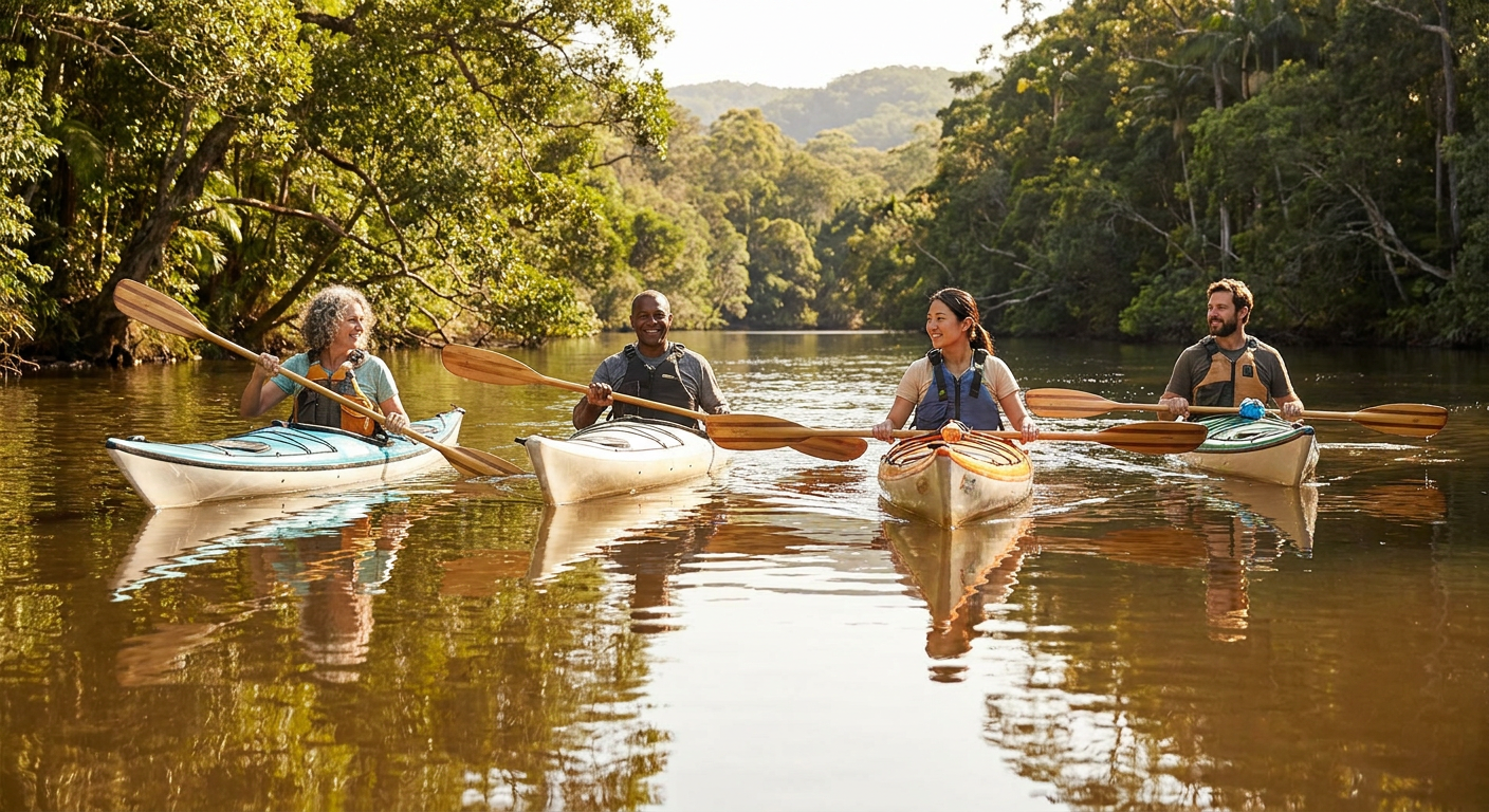 Noosa Everglades Guided Kayak Day Tour