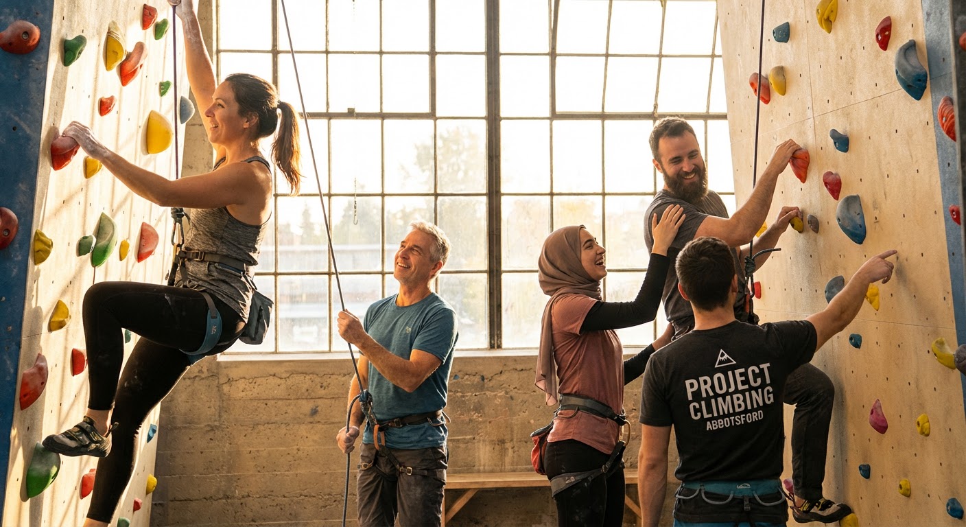 Instructor-Led Group Indoor Rock Climbing