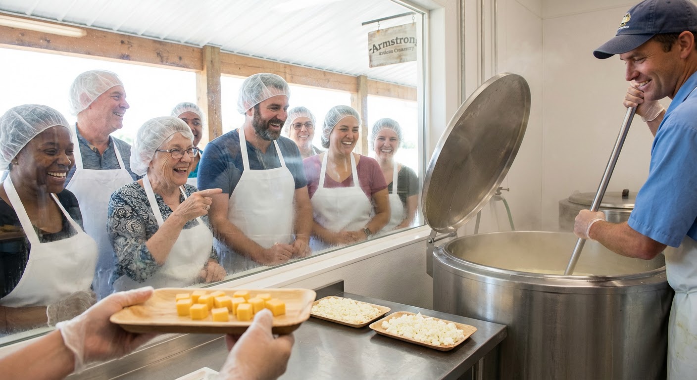 Guided Creamery Tour and Tasting at Village Cheese Armstrong