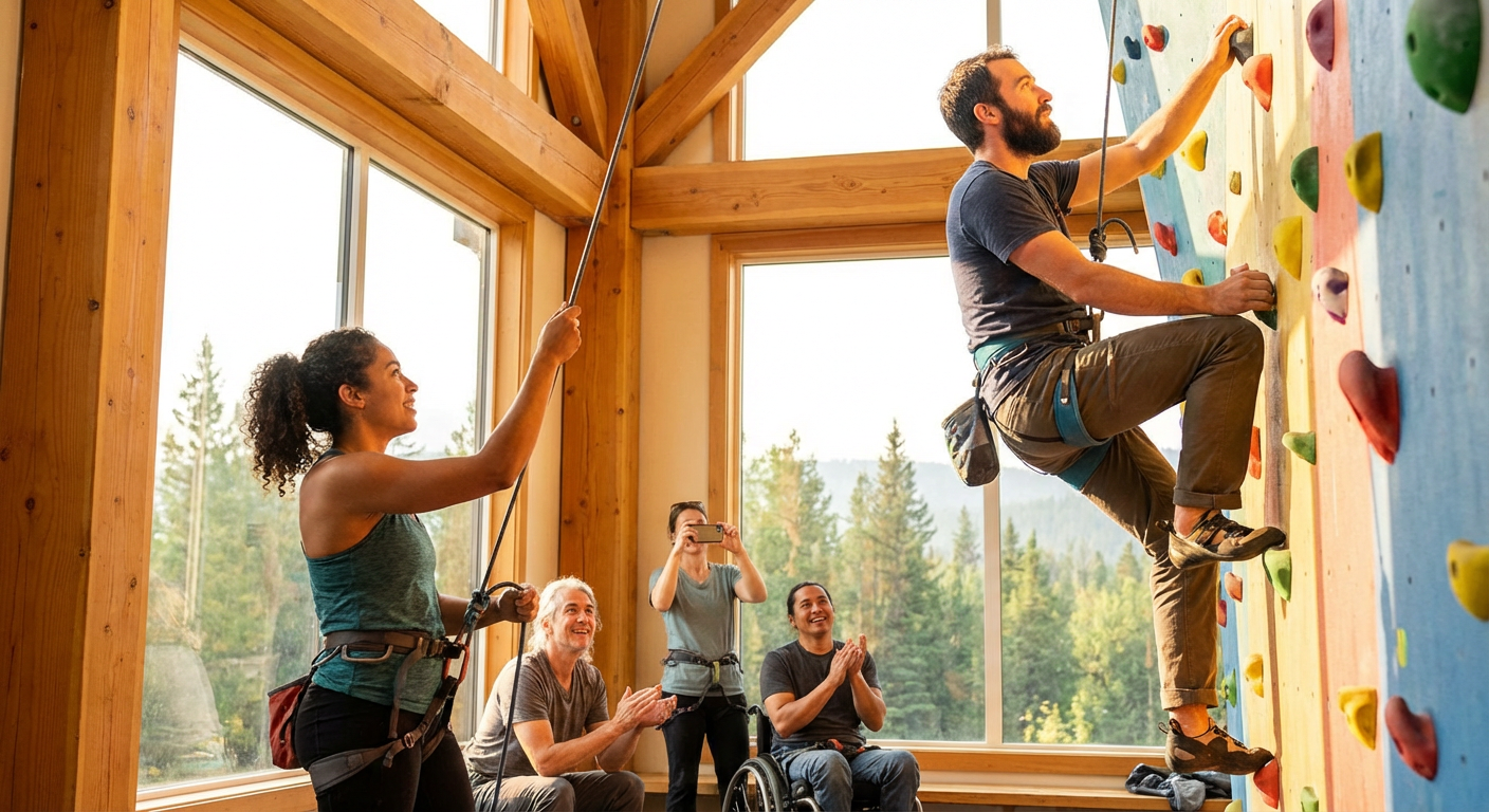 Indoor Climbing Wall Session at Lakeside Multiplex