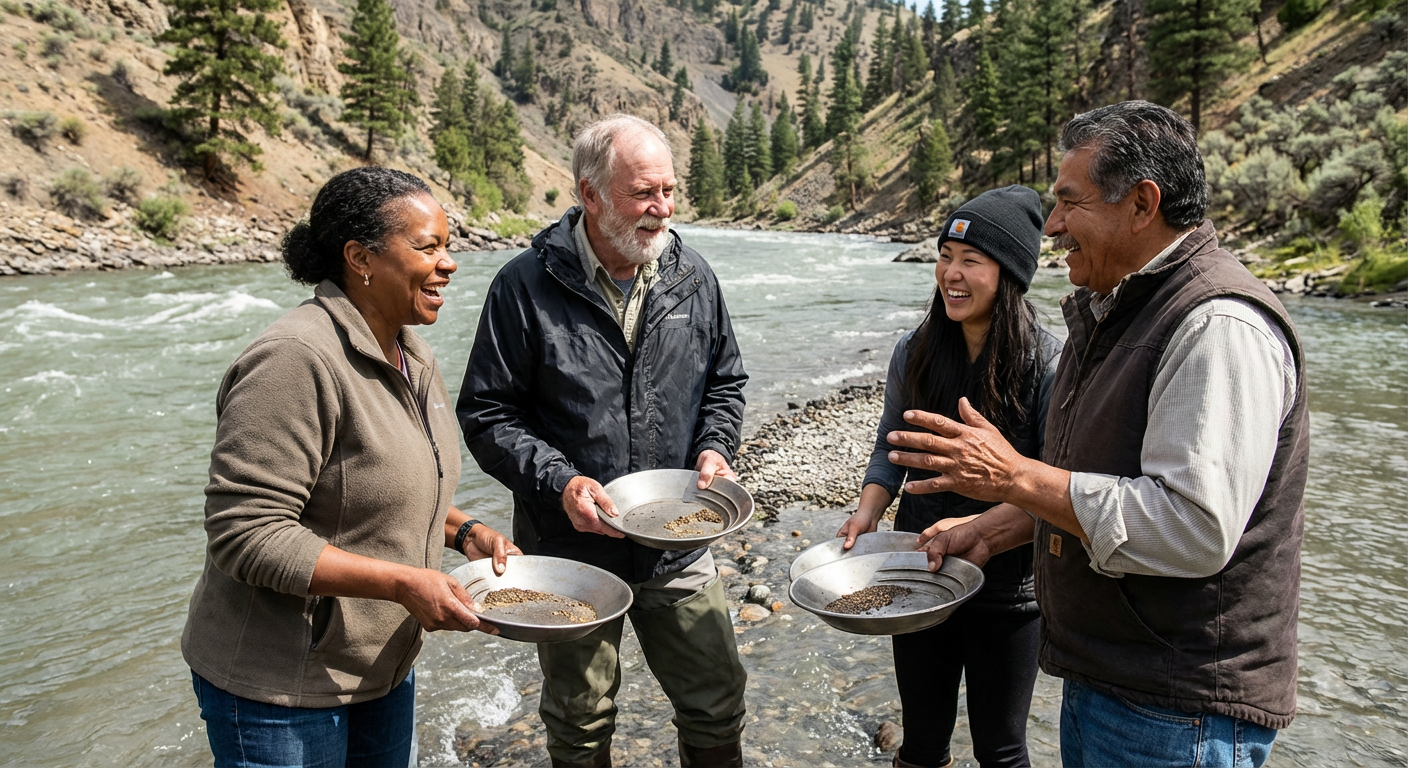 Fraser Canyon Gold Panning Day Near Lillooet