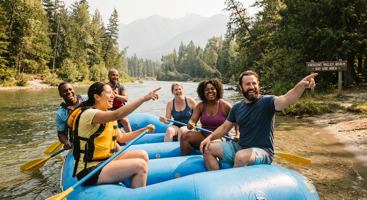 Slocan River Gentle Rafting Tour for Teams