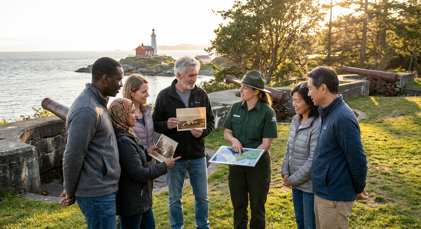 Guided Fortress and Lighthouse Tour at Fort Rodd Hill