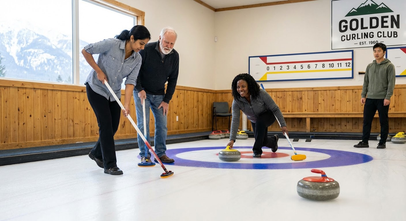 Learn-to-Curl Team Social at Golden Curling Club