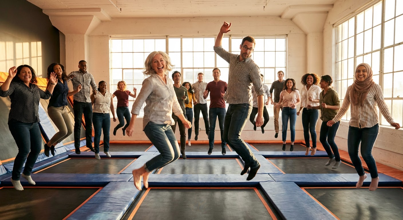 Group Trampoline Session at APEX Adventure Plex