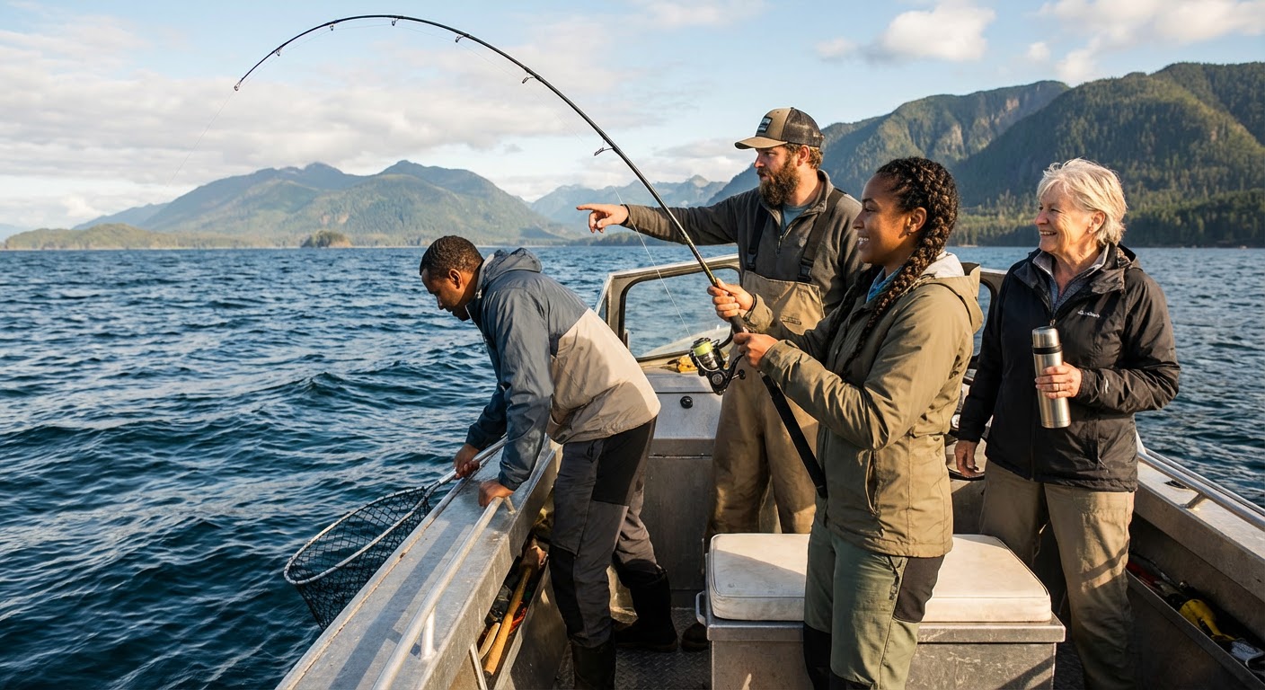 Full Day Salmon and Halibut Charter on Douglas Channel