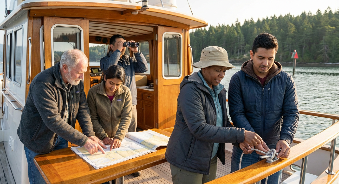 Hands-On Seamanship and Coastal Exploration Charter from Ladysmith