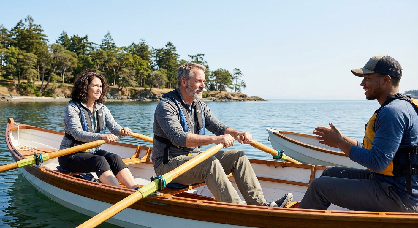 Slide-Seat Rowing Lesson on Oak Bay Waters