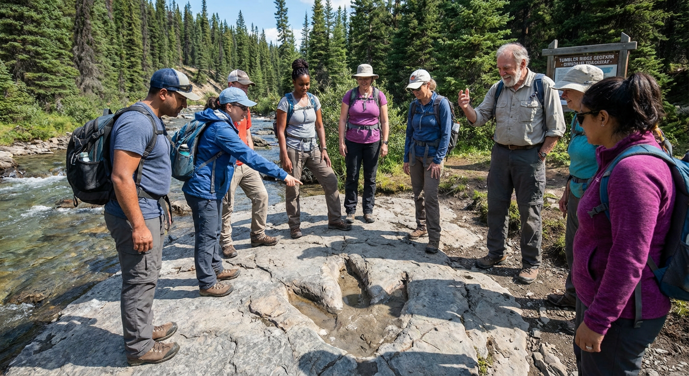 Guided Dinosaur Trackway Hike at Tumbler Ridge