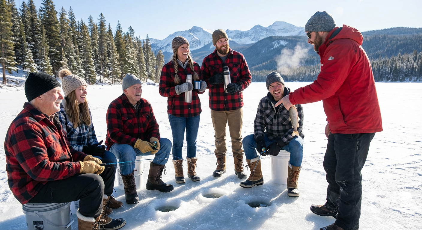 Guided Ice Fishing on Pemberton Lakes