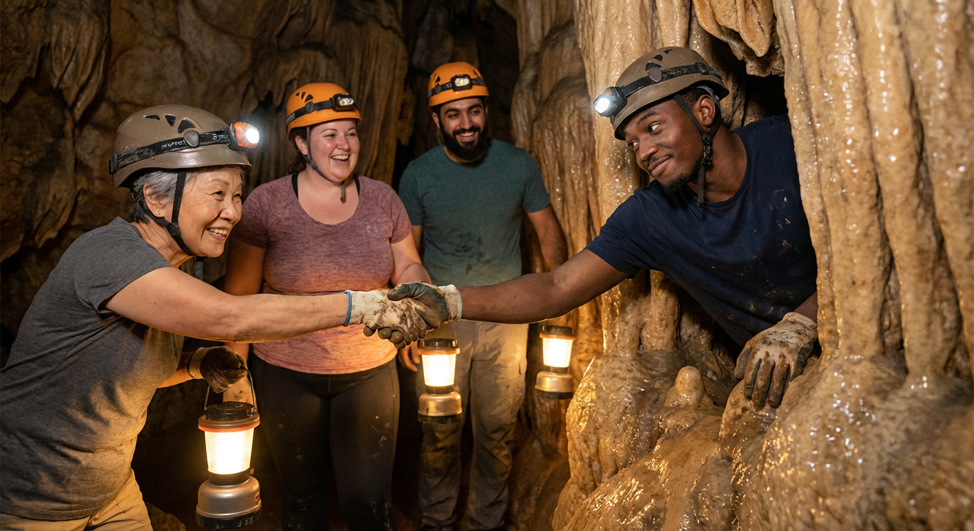 Guided Multi‑Cave Experience at Horne Lake