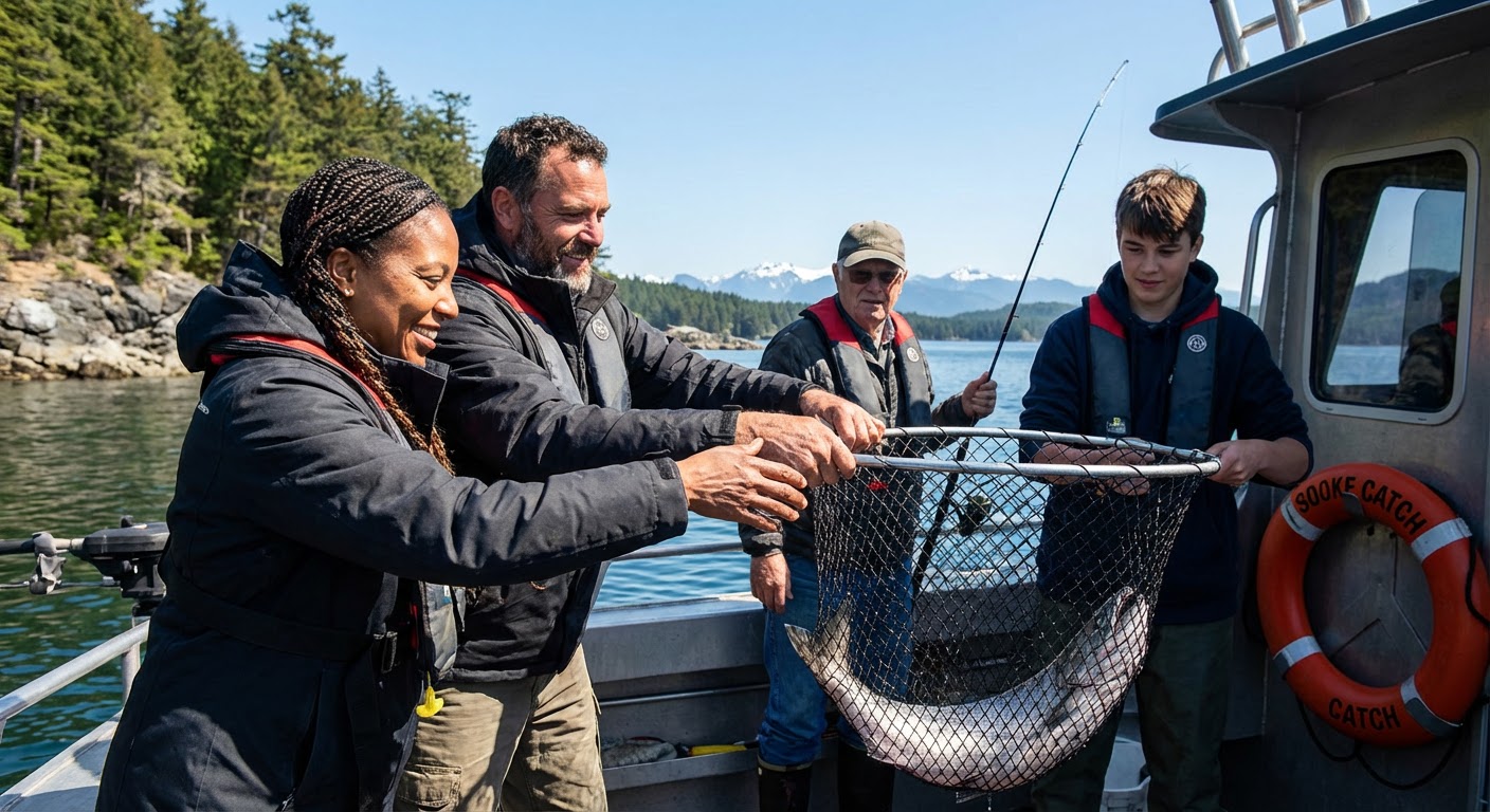 Private Salmon Fishing Charter On The Juan De Fuca