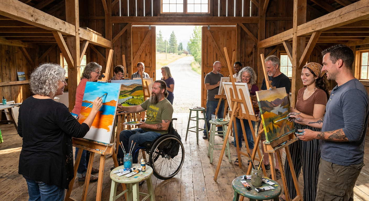 Private Group Paint Party at Vaz Art Gallery