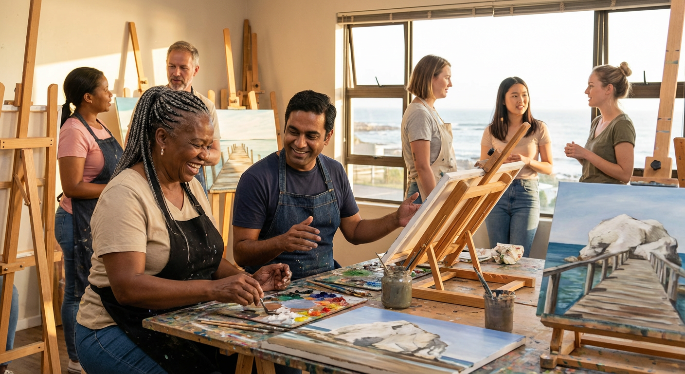 Beach‑Inspired Private Paint Night Workshop