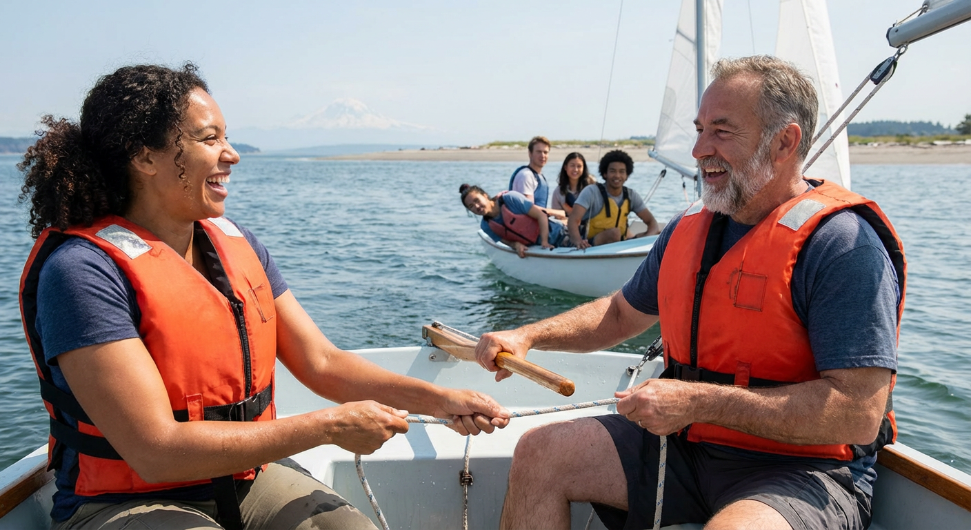 Private Group Sailing Lesson on Semiahmoo Bay