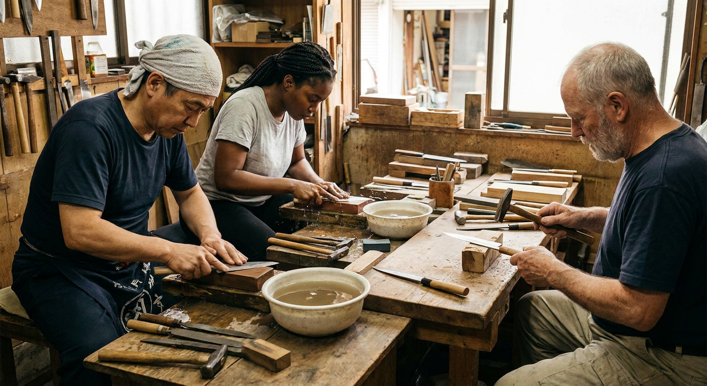 Sakai Knife Sharpening and Handle Workshop