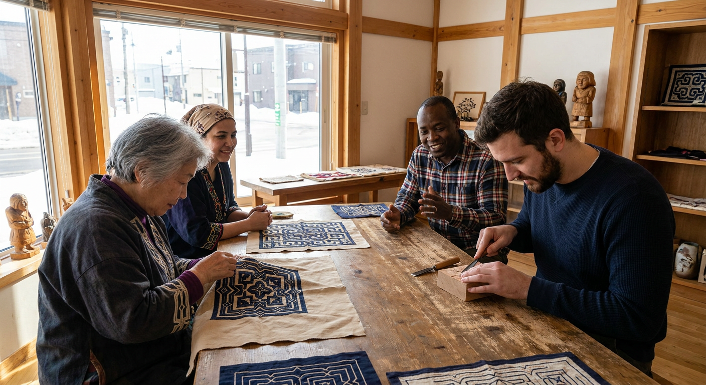 Ainu Craft Embroidery and Carving Workshop