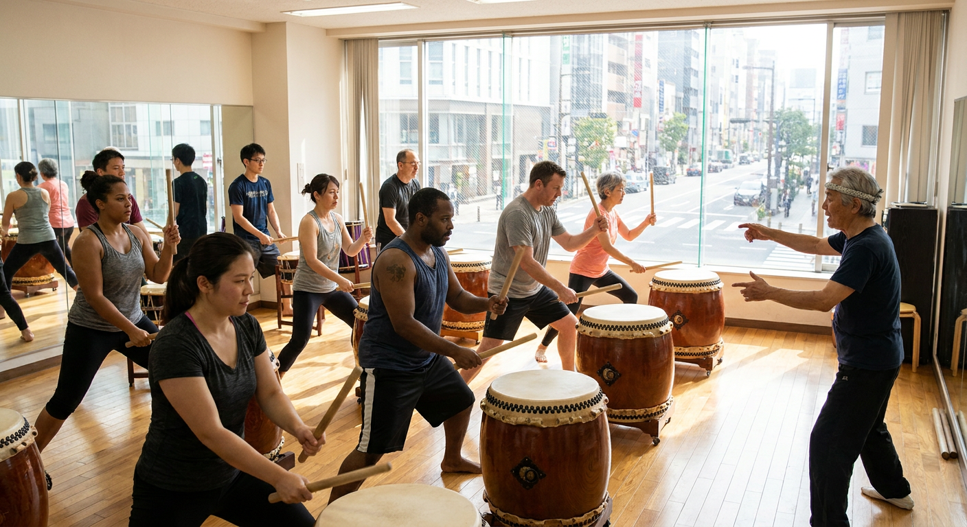 Taiko Drumming Experience at TAIKO-LAB Aoyama