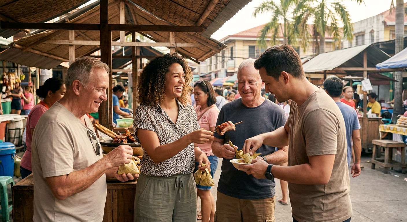 Carbon Market Food Crawl with Puso and Lechon Tastings
