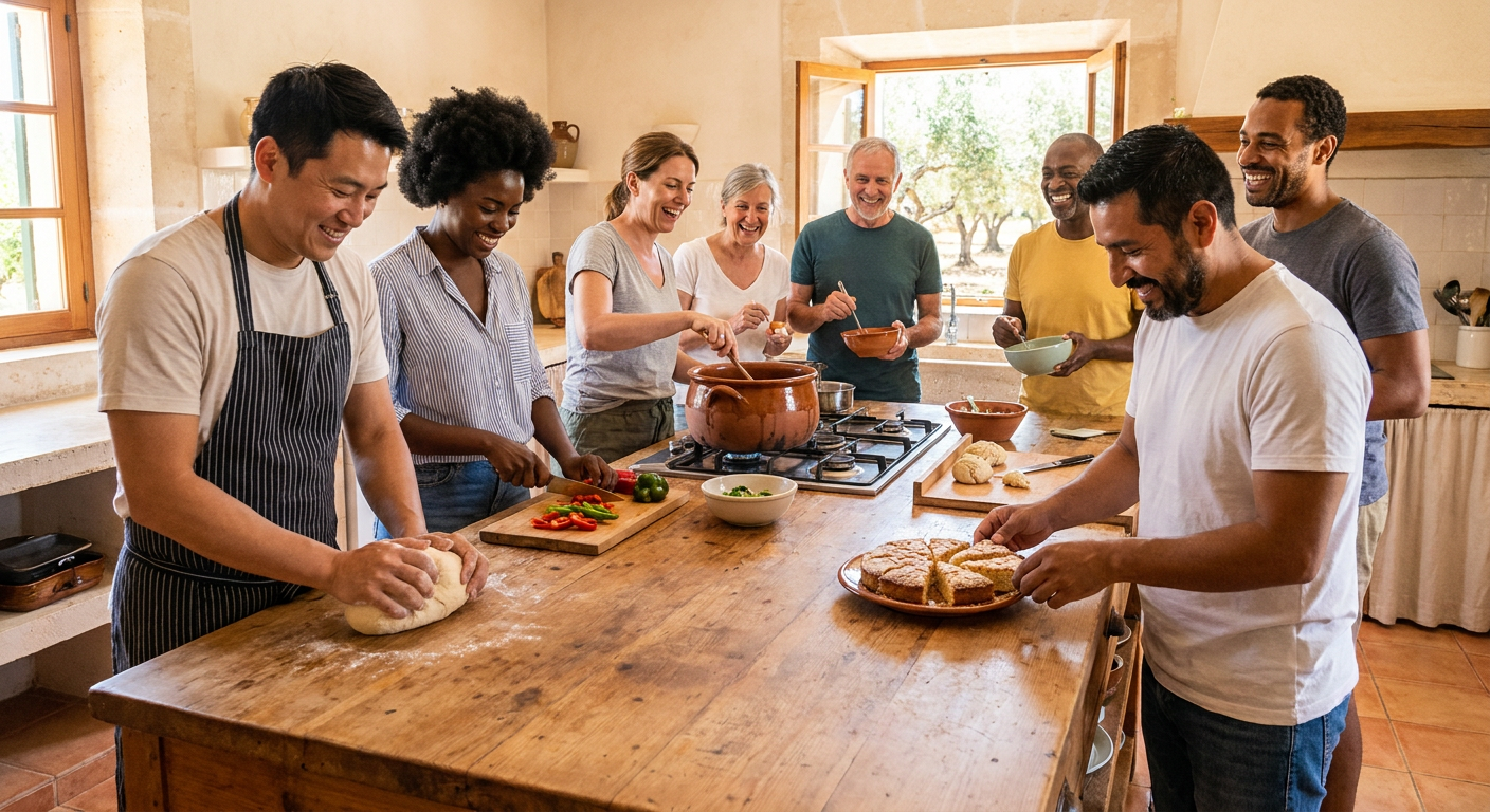 Traditional Mallorcan Team Cooking Experience