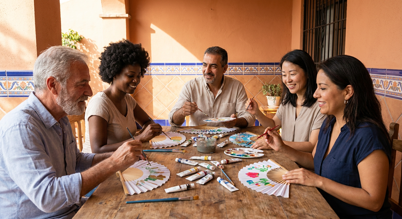 Paint Your Own Traditional Sevillian Fan