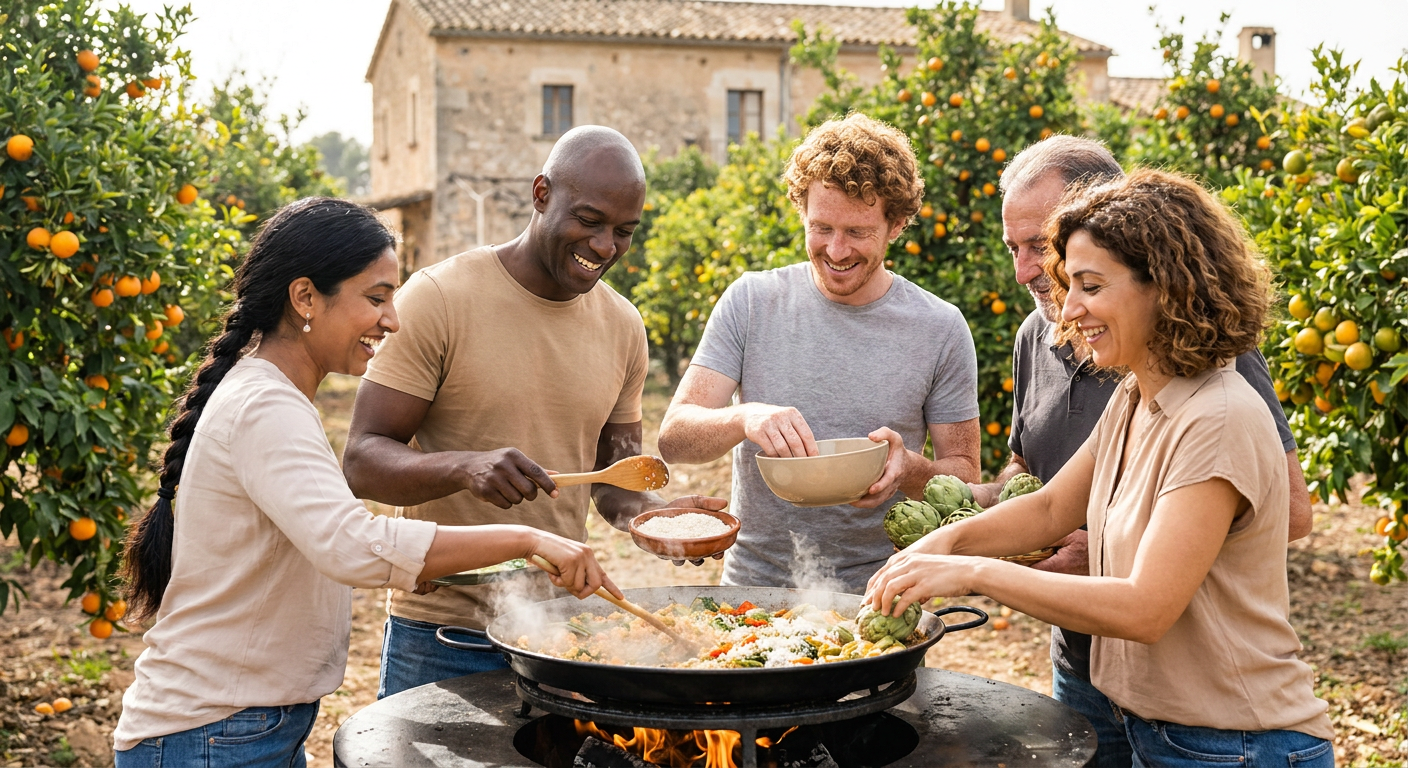 Valencian Orchard Paella Cooking Experience