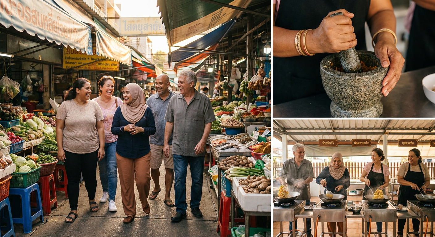 Bangkok Market Tour and Thai Cooking Class