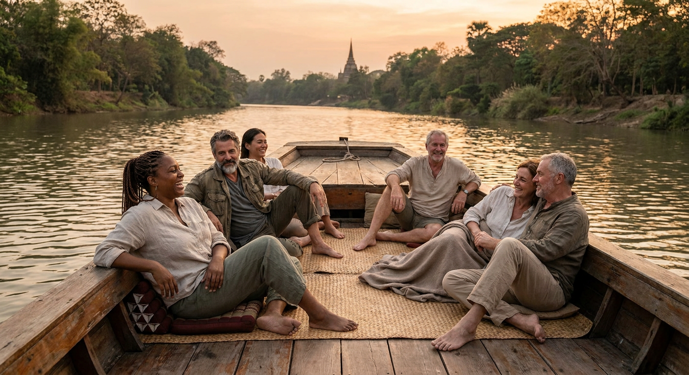 Sunrise or Sunset Mae Ping River Cruise