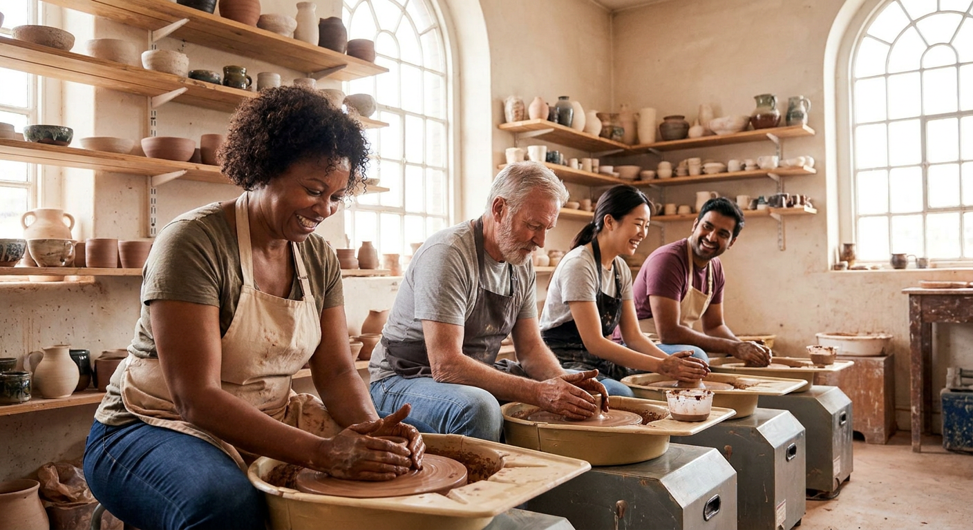 Group Pottery Wheel Introduction Class