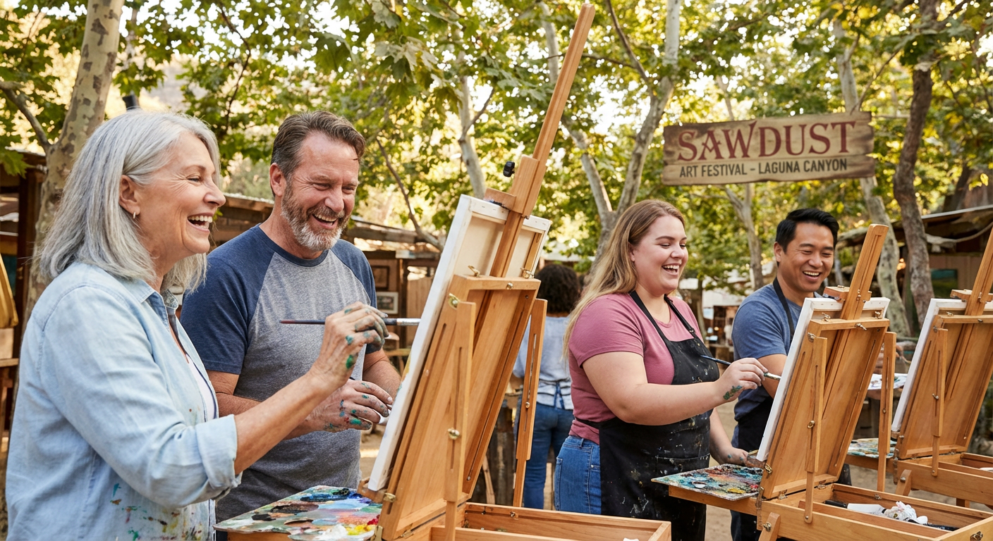 Private Paint and Sip Workshop at Sawdust Art Festival