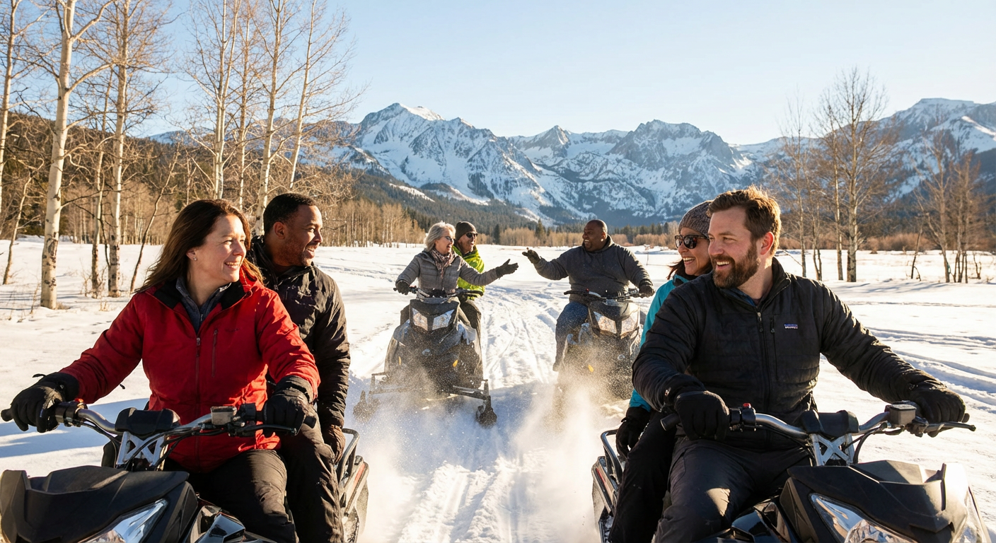Hope Valley Summit Snowmobile Tour in Alpine County