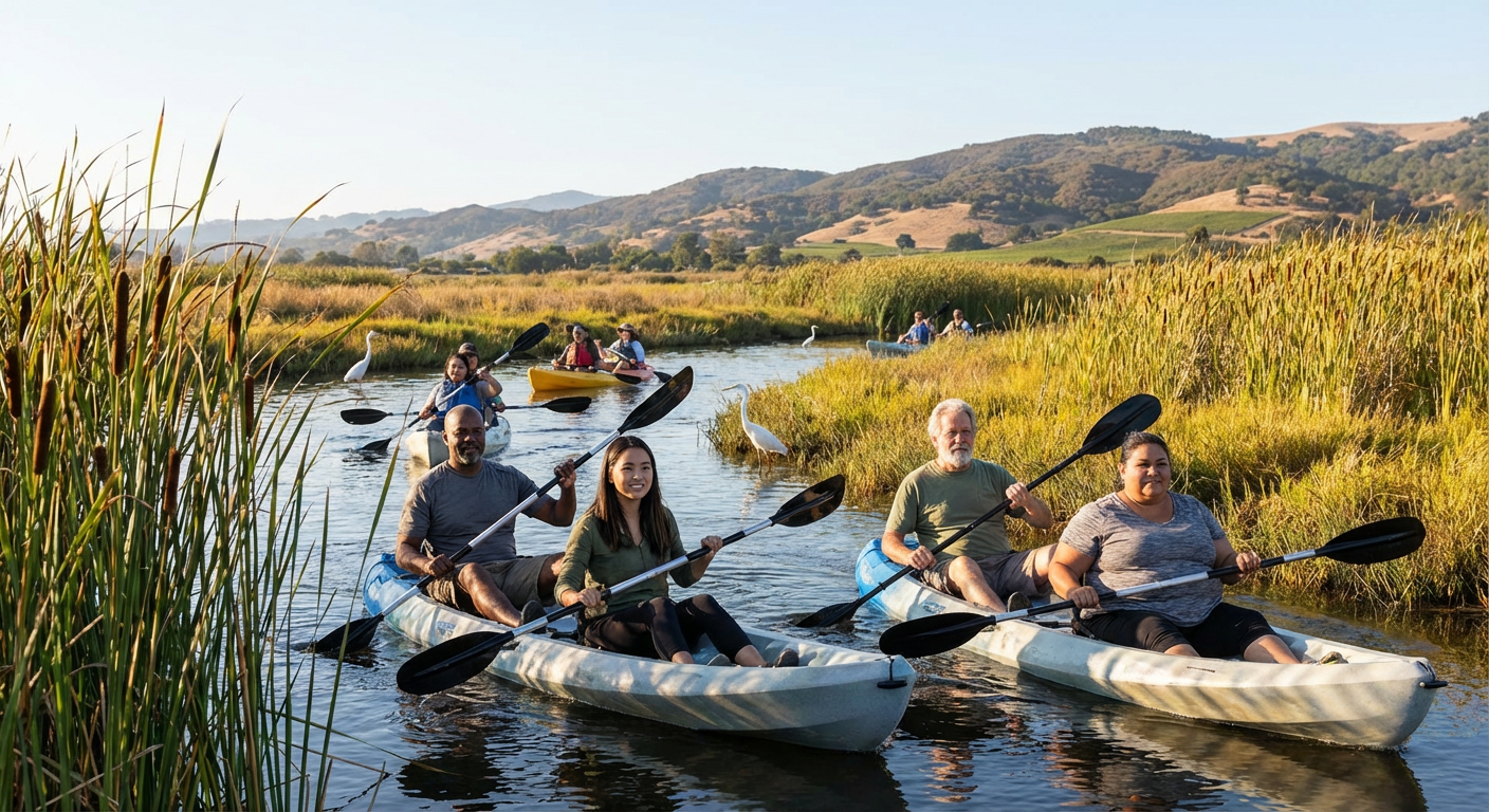 Tide-Assisted Kayak in Carneros Wetlands
