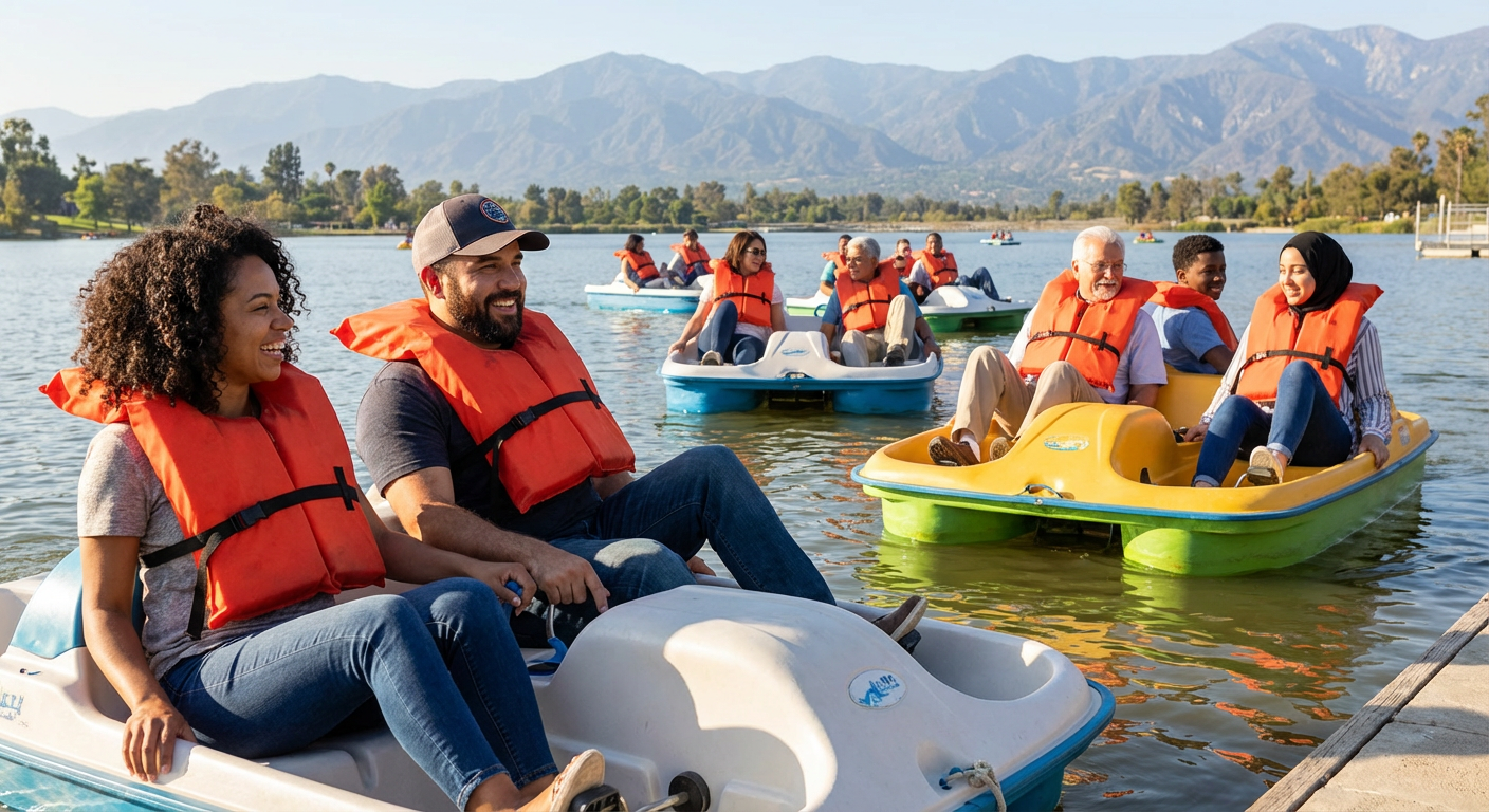 Pedal Boat Team Outing at Santa Fe Dam