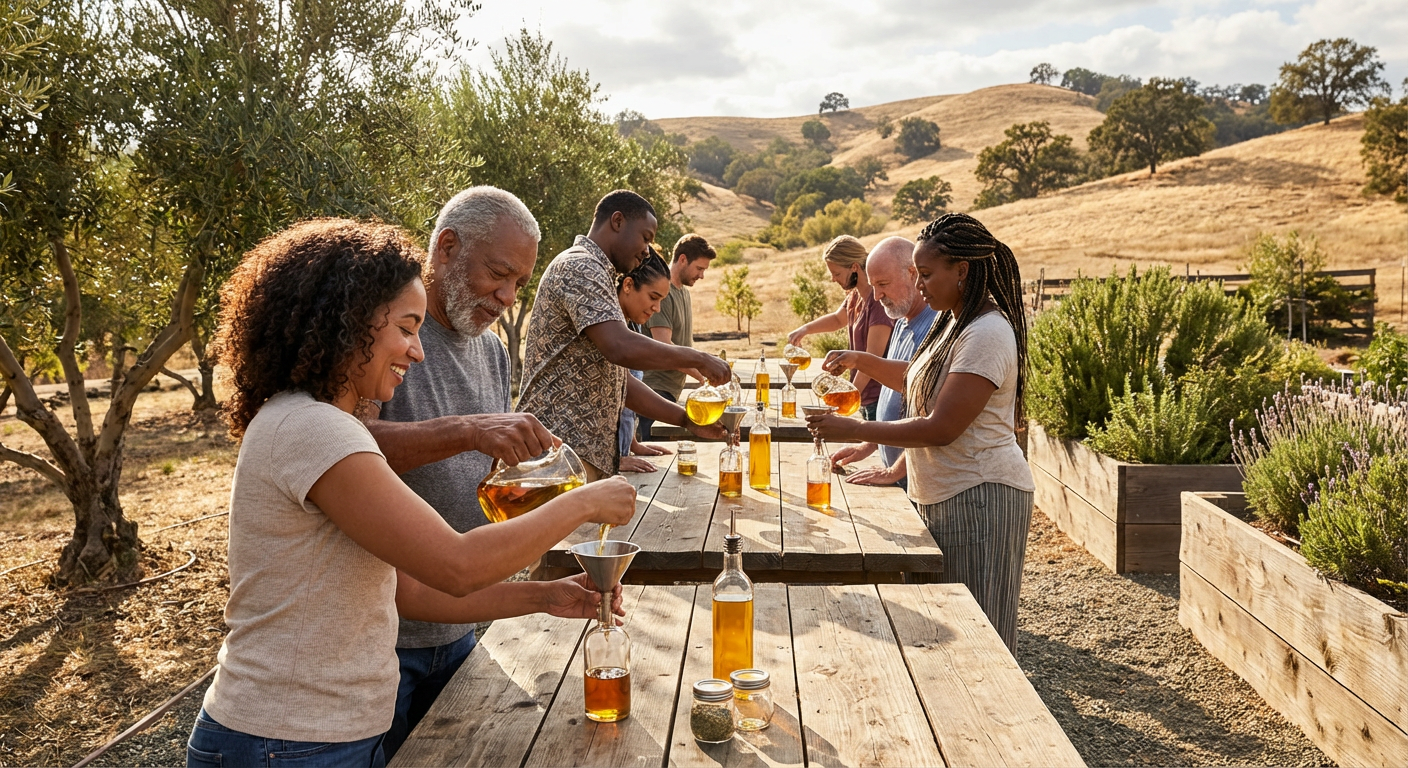 Olive Oil Wildcrafting Workshop at 123 Farm