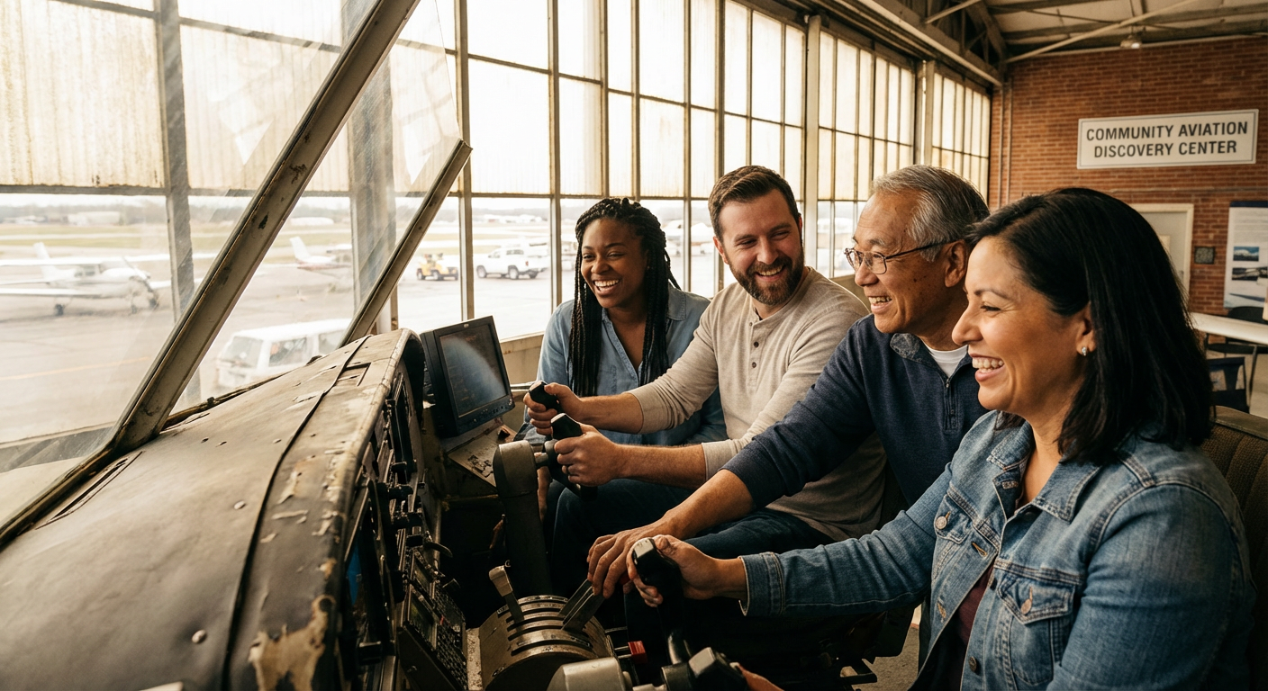 Private Flight Simulator Challenge at Hiller Aviation Museum