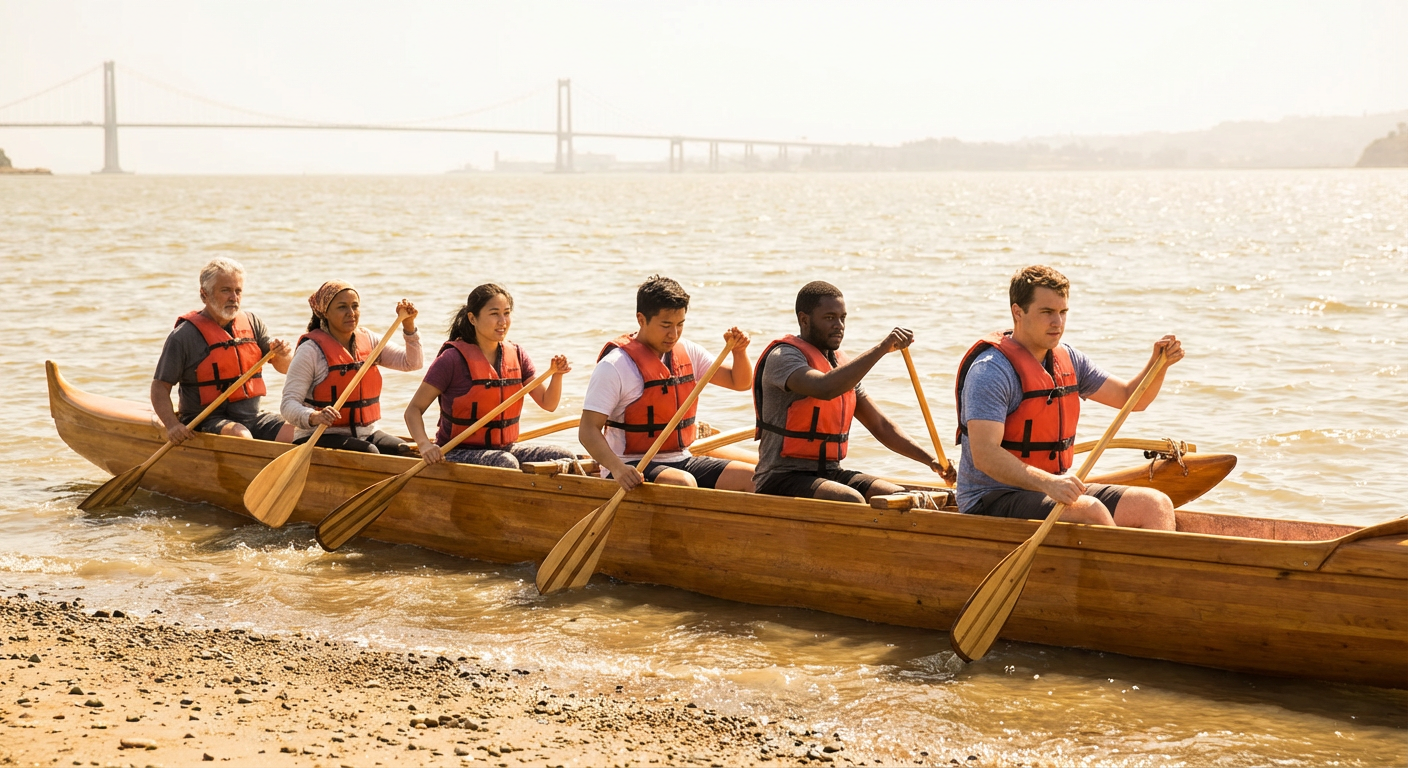 Intro Outrigger Canoe Team Paddle