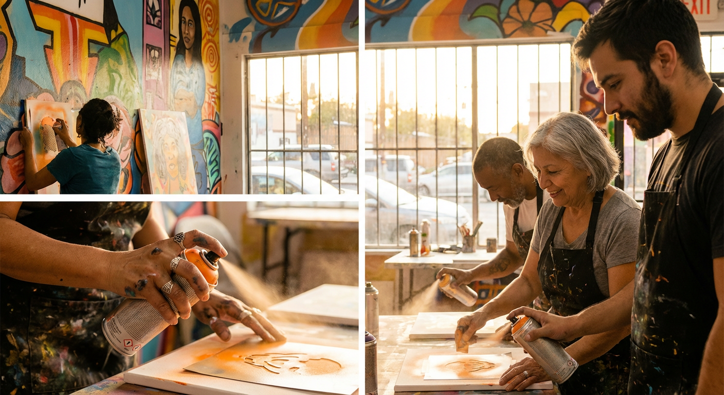 Private Graffiti Art Workshop in Boyle Heights Studio