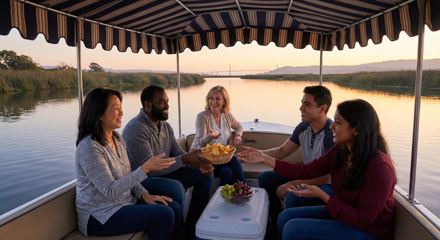 Private Electric Boat Cruise on the Foster City Lagoon