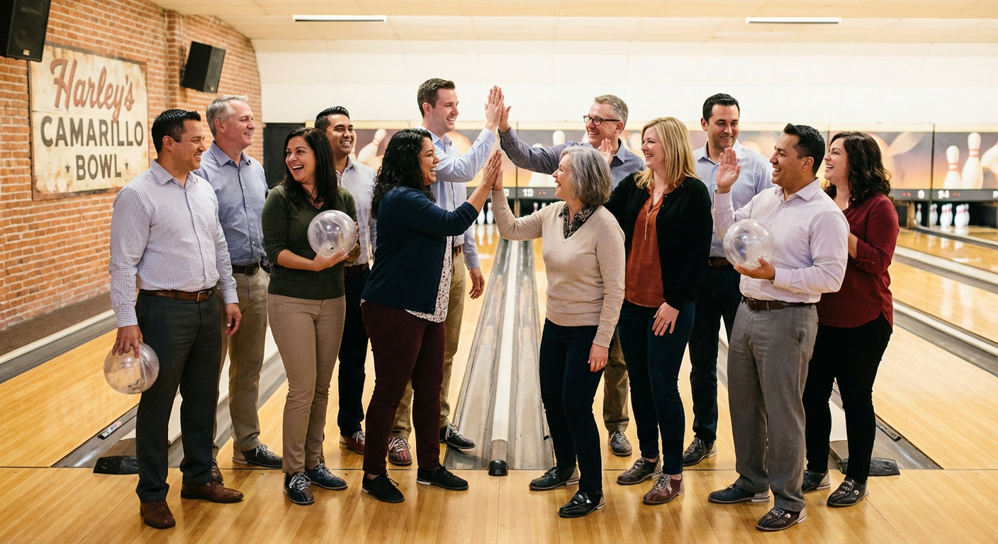 Corporate Bowling Party at Harley’s Camarillo Bowl