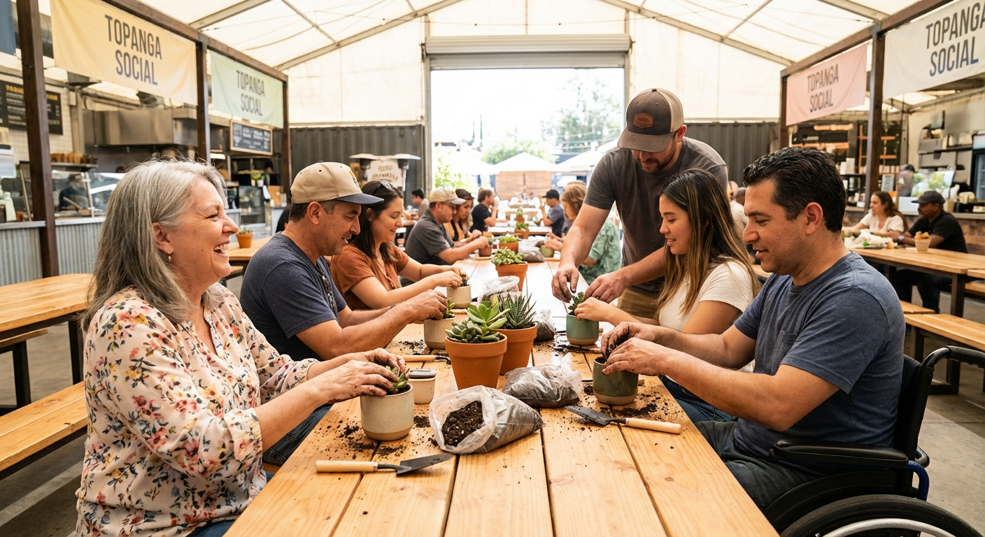 Hands-On Succulent Garden Workshop at Topanga Social