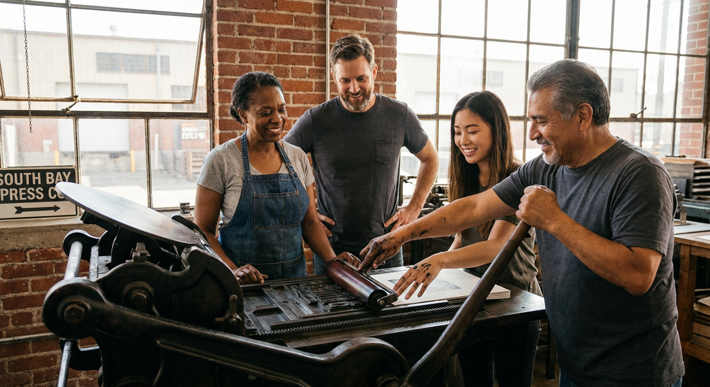 Hands-On Letterpress and Book Arts Tour at the International Printing Museum