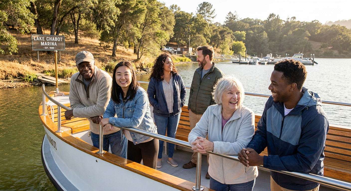 Private Buyout Lake Chabot Queen Guided Boat Tour