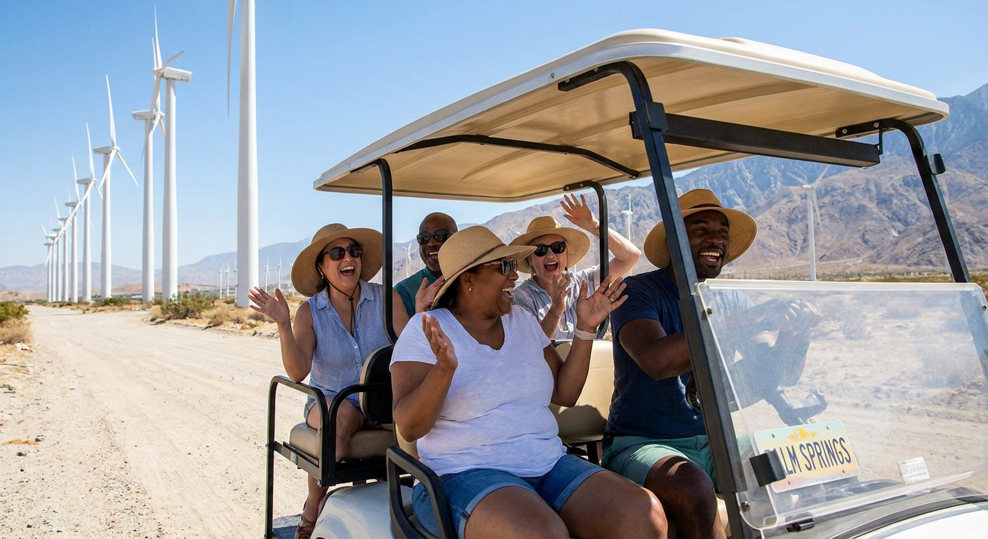Guided Windmill Golf Cart Tour at San Gorgonio Pass