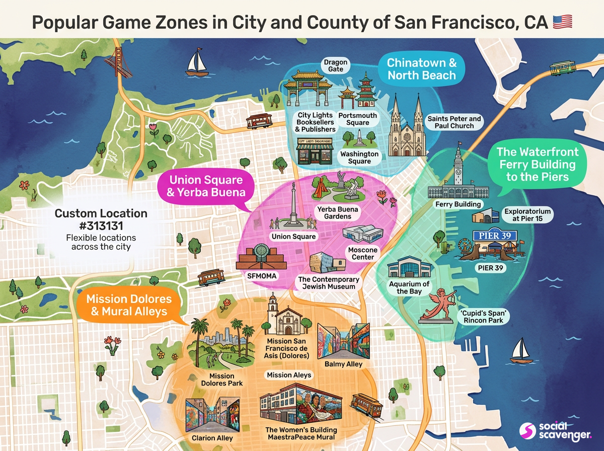 Explore Top Game Zones in City and County of San Francisco