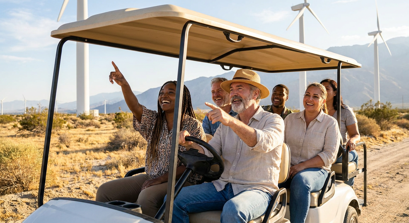 Guided Wind Farm Golf Cart Tour