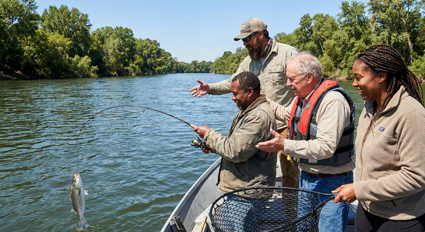 Guided Striped Bass Charter on the Sacramento River