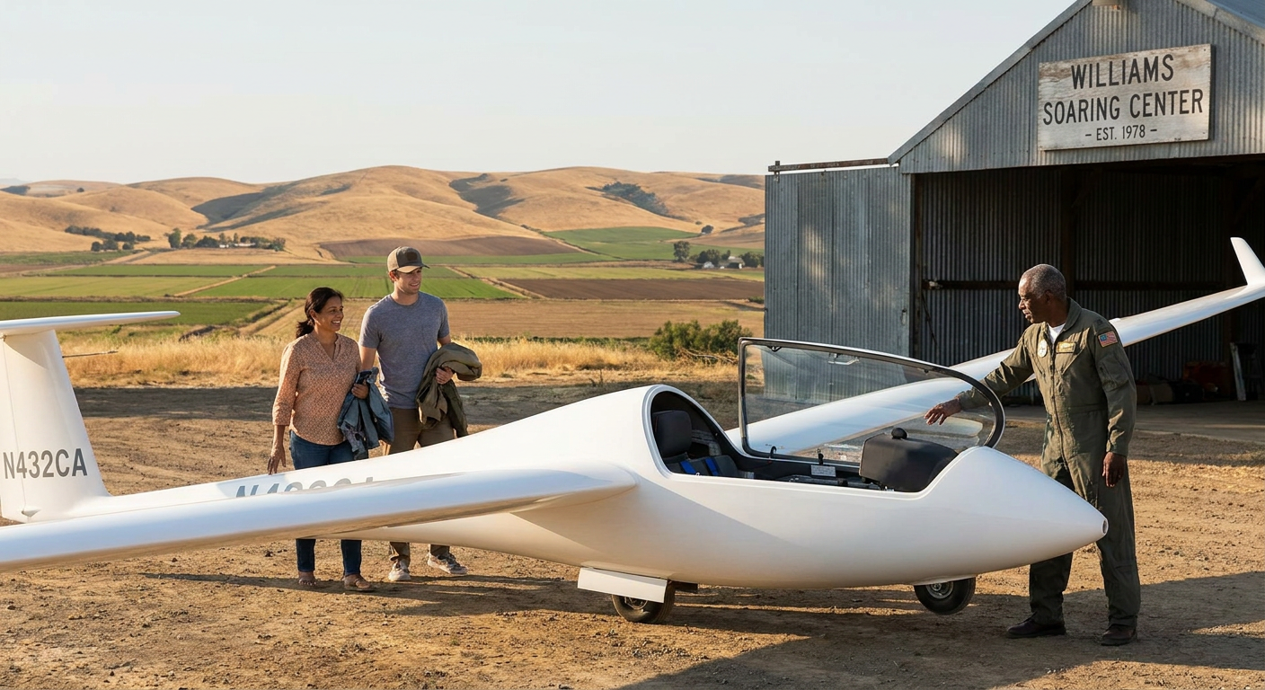 Scenic Glider Ride Over Sacramento Valley